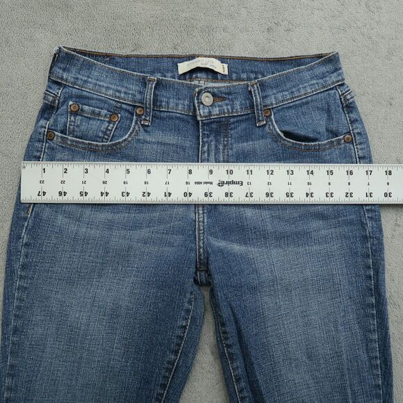 Levi's 505 Jeans Women's Size 4S Blue Mid-Rise Straight Denim 29" Inseam Stretch - Picture 7 of 16